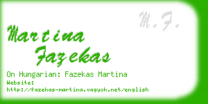 martina fazekas business card